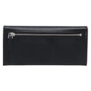 PRADA Long Wallet Saffiano leather Black Silver 1M1132 Auth am13290V-3