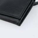 PRADA Long Wallet Saffiano leather Black Silver 1M1132 Auth am13290V-8