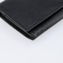 PRADA Long Wallet Saffiano leather Black Silver 1M1132 Auth am13290V-9