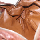 PRADA Shoulder Bag Leather Brown Silver BR2804 Auth am13291V-20