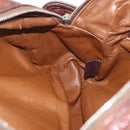 PRADA Shoulder Bag Leather Brown Silver BR2804 Auth am13291V-21