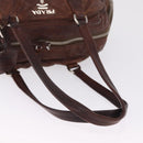 PRADA Shoulder Bag Leather Brown Silver BR2804 Auth am13291V-7