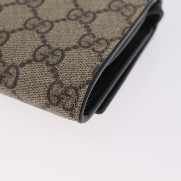 GUCCI GG Supreme GG Marmont Wallet PVC Black Gold 598587 Auth am13292V