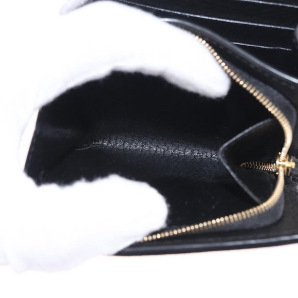 GUCCI GG Supreme GG Marmont Wallet PVC Black Gold 598587 Auth am13292V