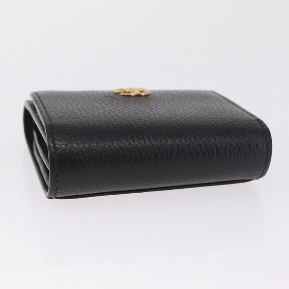 GUCCI GG Supreme GG Marmont Wallet PVC Black Gold 598587 Auth am13292V