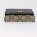 GUCCI GG Supreme GG Marmont Wallet PVC Black Gold 598587 Auth am13292V-7