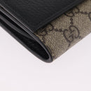 GUCCI GG Supreme GG Marmont Wallet PVC Black Gold 598587 Auth am13292V-8