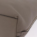 PRADA Side Zip Tote Bag Leather Gray Silver 1BG099 Auth am13295V-13