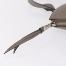 PRADA Side Zip Tote Bag Leather Gray Silver 1BG099 Auth am13295V-16