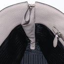 PRADA Side Zip Tote Bag Leather Gray Silver 1BG099 Auth am13295V-23