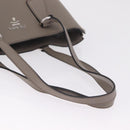PRADA Side Zip Tote Bag Leather Gray Silver 1BG099 Auth am13295V-7