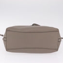 PRADA Side Zip Tote Bag Leather Gray Silver 1BG099 Auth am13295V-9