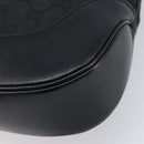 GUCCI GG Canvas Jackie Shoulder Bag Black Silver 001 3346 Auth am13297V-11
