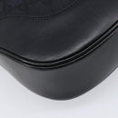 GUCCI GG Canvas Jackie Shoulder Bag Black Silver 001 3346 Auth am13297V-12
