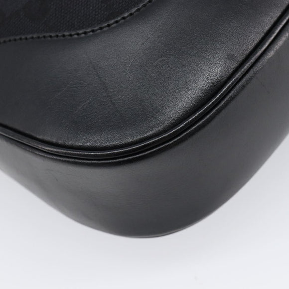 GUCCI GG Canvas Jackie Shoulder Bag Black Silver 001 3346 Auth am13297V