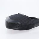 GUCCI GG Canvas Jackie Shoulder Bag Black Silver 001 3346 Auth am13297V-4