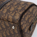 Christian Dior Trotter Canvas Romantic Hand Bag PVC Brown Silver Auth am13298V-10