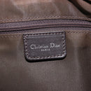 Christian Dior Trotter Canvas Romantic Hand Bag PVC Brown Silver Auth am13298V-16