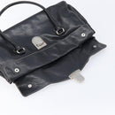 PRADA Hand Bag Leather Black Silver BR1254 Auth am13299V-17