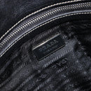 PRADA Hand Bag Leather Black Silver BR1254 Auth am13299V-18