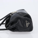PRADA Hand Bag Leather Black Silver BR1254 Auth am13299V-5