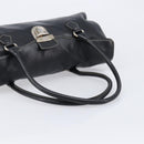PRADA Hand Bag Leather Black Silver BR1254 Auth am13299V-7