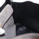 PRADA Tote Bag Suede Gray Gold Auth am13307A-18