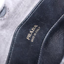 PRADA Tote Bag Suede Gray Gold Auth am13307A-23
