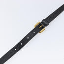 PRADA Shoulder Strap Leather Black Gold Auth am13317-10