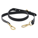 PRADA Shoulder Strap Leather Black Gold Auth am13317-2