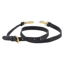 PRADA Shoulder Strap Leather Black Gold Auth am13317-3