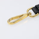 PRADA Shoulder Strap Leather Black Gold Auth am13317-8