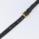 PRADA Shoulder Strap Leather Black Gold Auth am13317-9