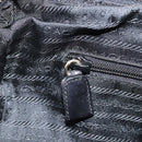PRADA Chain Hand Bag Nylon Black Gold Auth am13324V-22