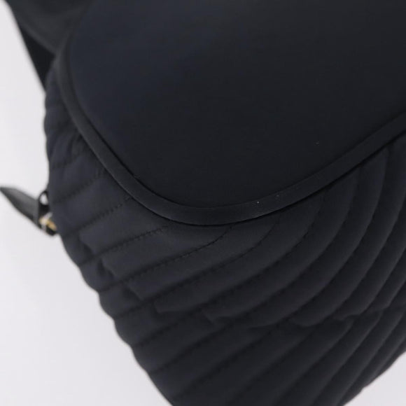 Saint Laurent Hand Bag Nylon Black Gold Auth am13325A