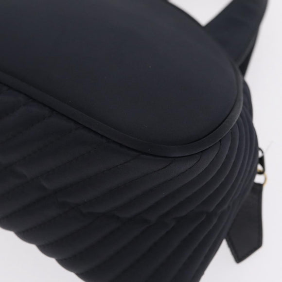 Saint Laurent Hand Bag Nylon Black Gold Auth am13325A