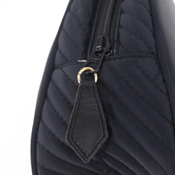 Saint Laurent Hand Bag Nylon Black Gold Auth am13325A