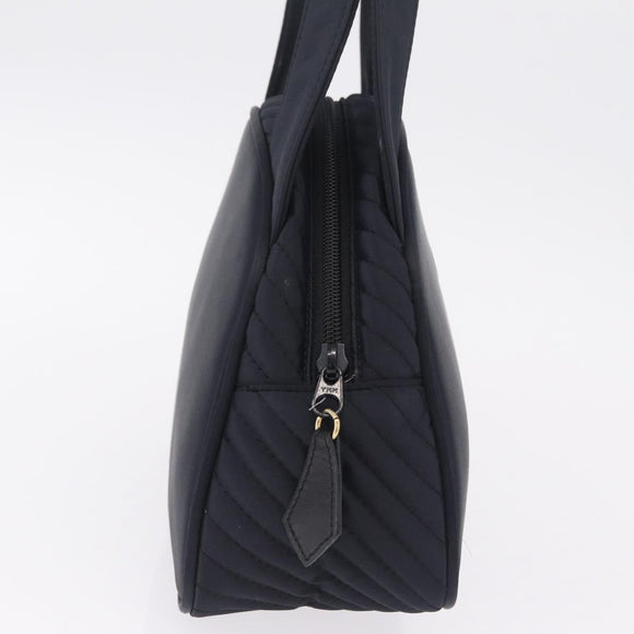 Saint Laurent Hand Bag Nylon Black Gold Auth am13325A