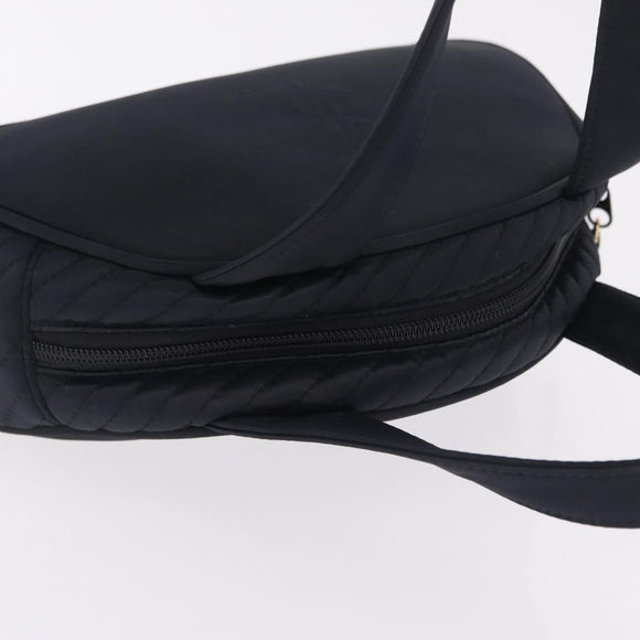 Saint Laurent Hand Bag Nylon Black Gold Auth am13325A