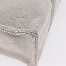 HERMES New Fourre Tout MM Tote Bag Canvas Gray Silver Auth am13331V-12