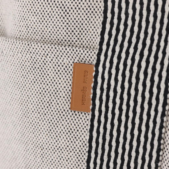 HERMES New Fourre Tout MM Tote Bag Canvas Gray Silver Auth am13331V