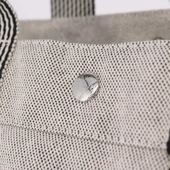 HERMES New Fourre Tout MM Tote Bag Canvas Gray Silver Auth am13331V