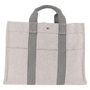 HERMES New Fourre Tout MM Tote Bag Canvas Gray Silver Auth am13331V-3