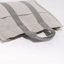 HERMES New Fourre Tout MM Tote Bag Canvas Gray Silver Auth am13331V-6
