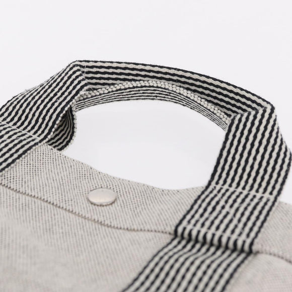 HERMES New Fourre Tout MM Tote Bag Canvas Gray Silver Auth am13331V