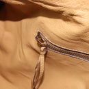 PRADA Hand Bag Leather Red Gold Auth am13332V-20