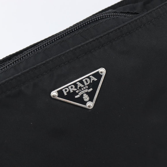PRADA Shoulder Bag Nylon Black Silver BT0175 Auth am13333A