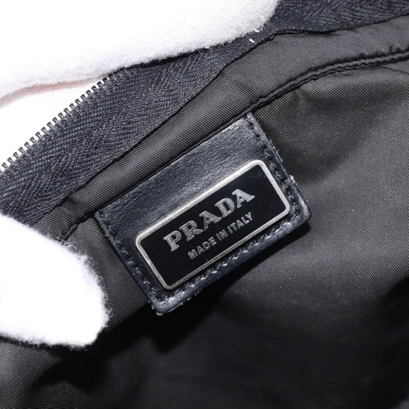 PRADA Shoulder Bag Nylon Black Silver BT0175 Auth am13333A