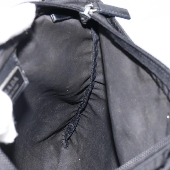 PRADA Shoulder Bag Nylon Black Silver BT0175 Auth am13333A