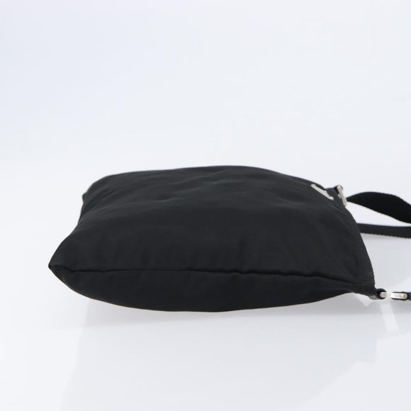 PRADA Shoulder Bag Nylon Black Silver BT0175 Auth am13333A